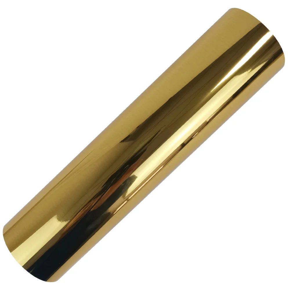 CHEONET Metallic Heat Transfer Vinyl - Glossy Iron-On HTV Roll Sheets for DIY Crafts & Apparel