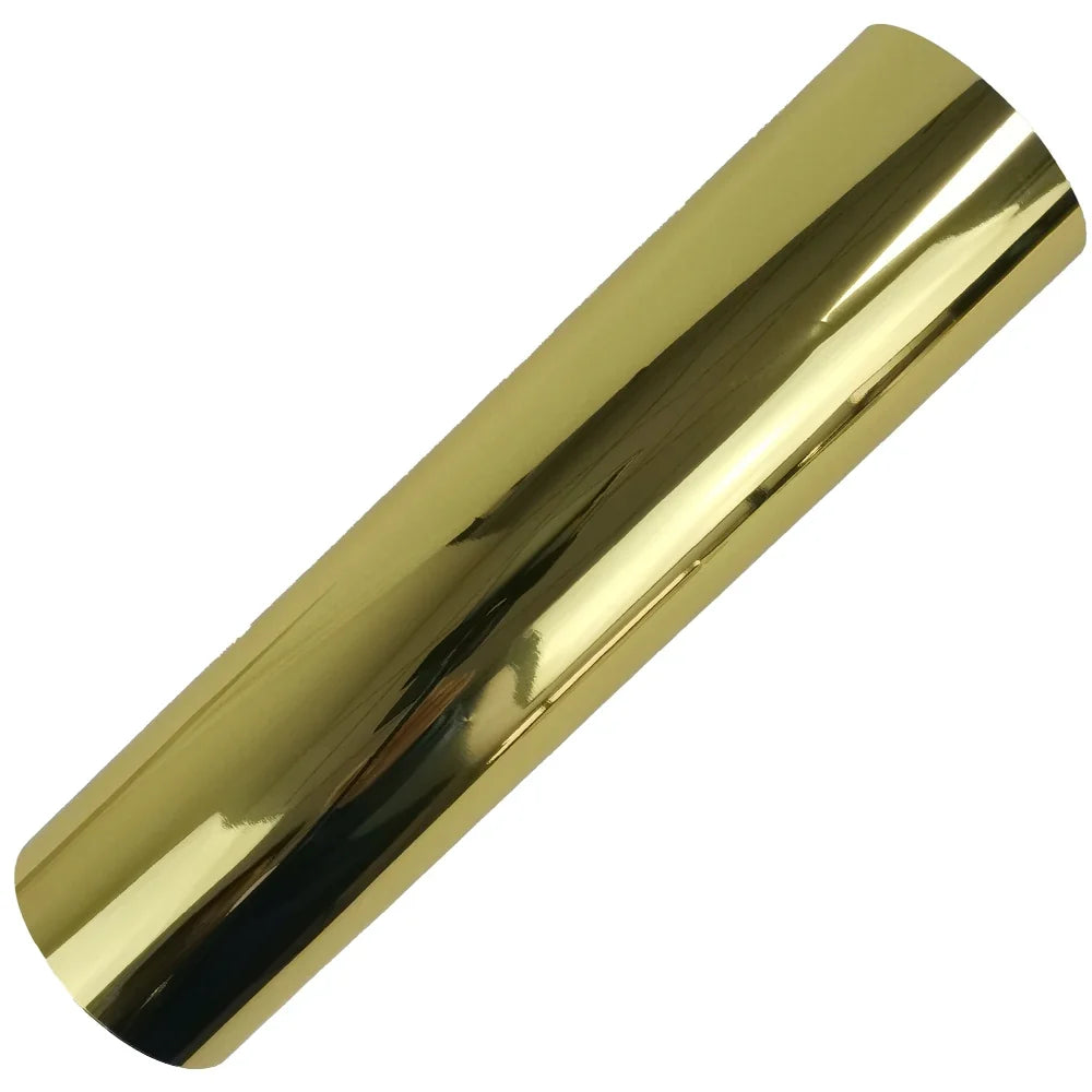 CHEONET Metallic Heat Transfer Vinyl - Glossy Iron-On HTV Roll Sheets for DIY Crafts & Apparel