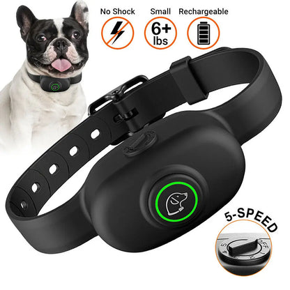 Waterproof Rechargeable Small Dog Training Collar Humane No-Shock Anti-Bark Control Adjustable Pet Behavior Training Device