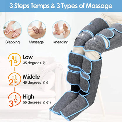 Foot Air Pressure Leg Massager — 360° Circulation & Muscle Relaxation Device for Lymphatic Drainage