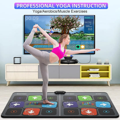 Dance Mat Game — Wireless Folding Fitness & Music Carpet for TV/PC | Anti-Slip Double Controller Family Sports Game