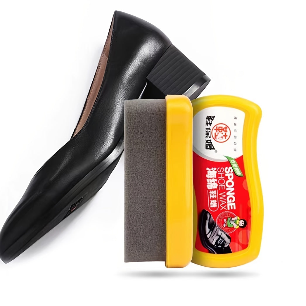 Quick Drying Shoe Polish Wipe – Effortless Leather Cleaning, Glossy Finish, Portable Single-Sided Sponge for Easy Shoe Care