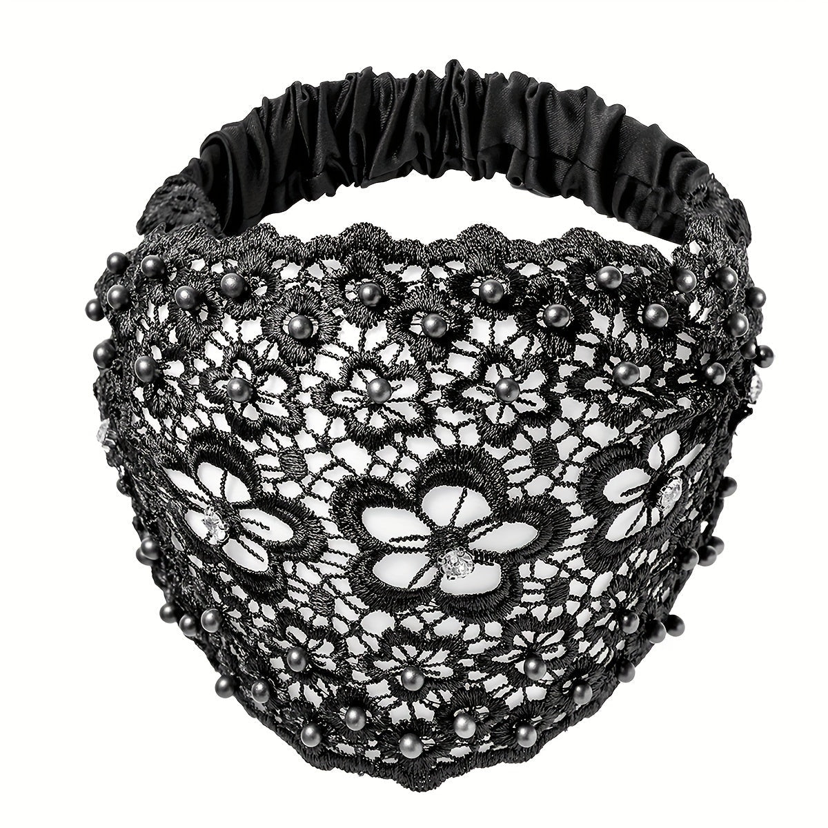 3 Piece Elegant Floral Beaded Wide Headbands Set - Fashionable Hair Accessories for Women, Perfect for Casual Wear