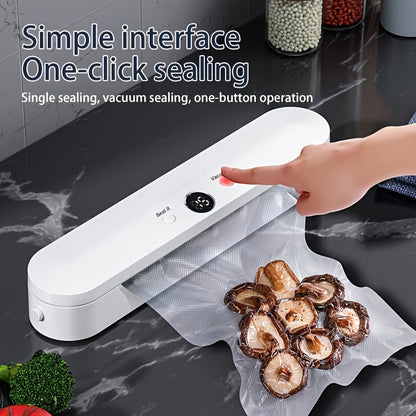 Automatic Fresh-Keeper Pro – Fully Automatic Food Packaging Machine with Snack Sealing Function – Household Plastic Sealing Device for Long-Term Food Preservation, Compact and Easy-to-Use