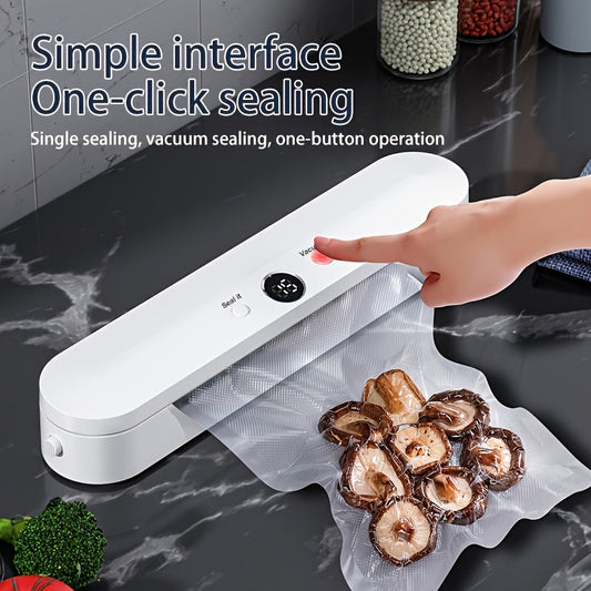Automatic Fresh-Keeper Pro – Fully Automatic Food Packaging Machine with Snack Sealing Function – Household Plastic Sealing Device for Long-Term Food Preservation, Compact and Easy-to-Use