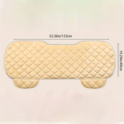 Car Back Seat Cover – Plush Rear Protector Mat, Non-Slip Auto Chair Cushion Accessories for Back Row