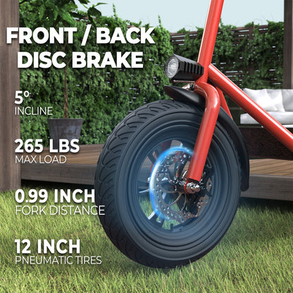 Wilibl R1 Electric Scooter for Adults – Foldable E-Scooter with Seat, 450W Brushless Motor, 265 lbs Max Load