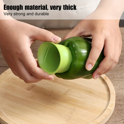 2pcs Pepper Corer Set - Plastic Chili Seed Remover for Household Use, Multifunctional Kitchen Tool for Jalapenos