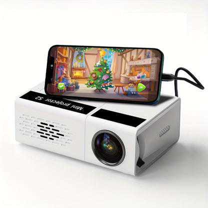 Home Theater Mini HD Projector - 2800 Lumens, 1080P Supported, Multi-Interface Connectivity (HDMI/AV/USB/SD Card) - Compact and Portable for Smartphone Connection