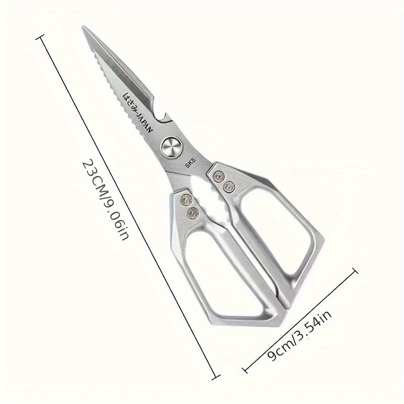 Kitchen Stainless Steel Scissors - Multifunctional Chicken Bone and Meat Scissors for Home, Restaurant, and Meat Shop
