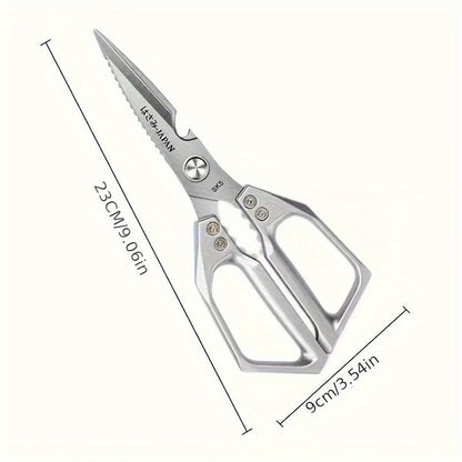 Kitchen Stainless Steel Scissors - Multifunctional Chicken Bone and Meat Scissors for Home, Restaurant, and Meat Shop