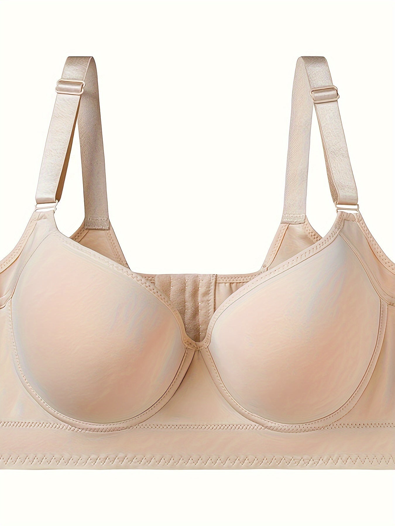 Women's Plus Size Simple Bra - Solid Non-Padded Comfort Fit T-Shirt Bralette