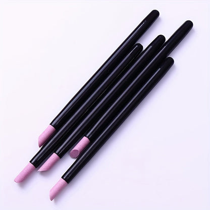 Quartz Scrubs Stone Cuticle Stick Pen – 3 Piece Nail Art Grinding Pen and Manicure Care Tools Set