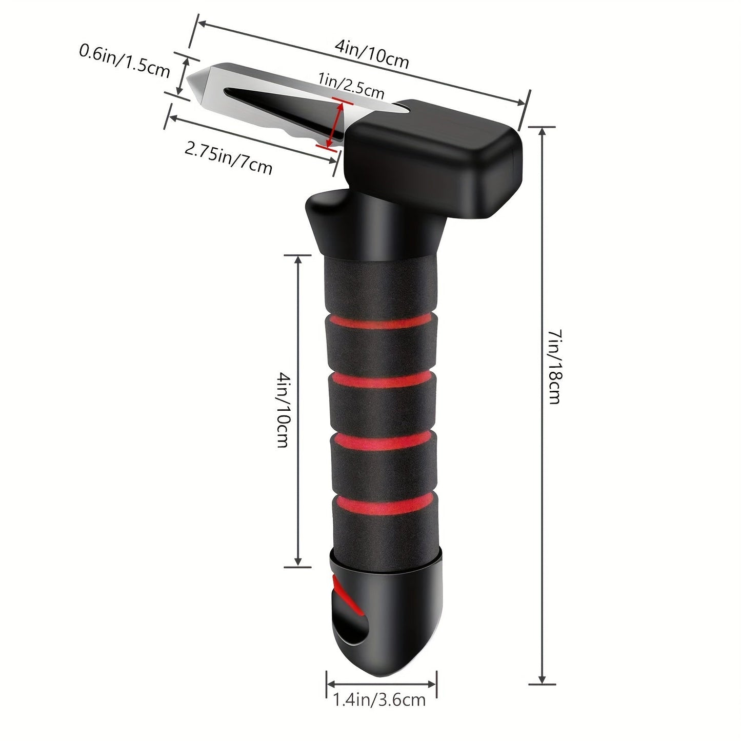 Multifunctional Car Safety Hammer with Adjustable Armrest Strap – Essential Safety Aid for Vehicles