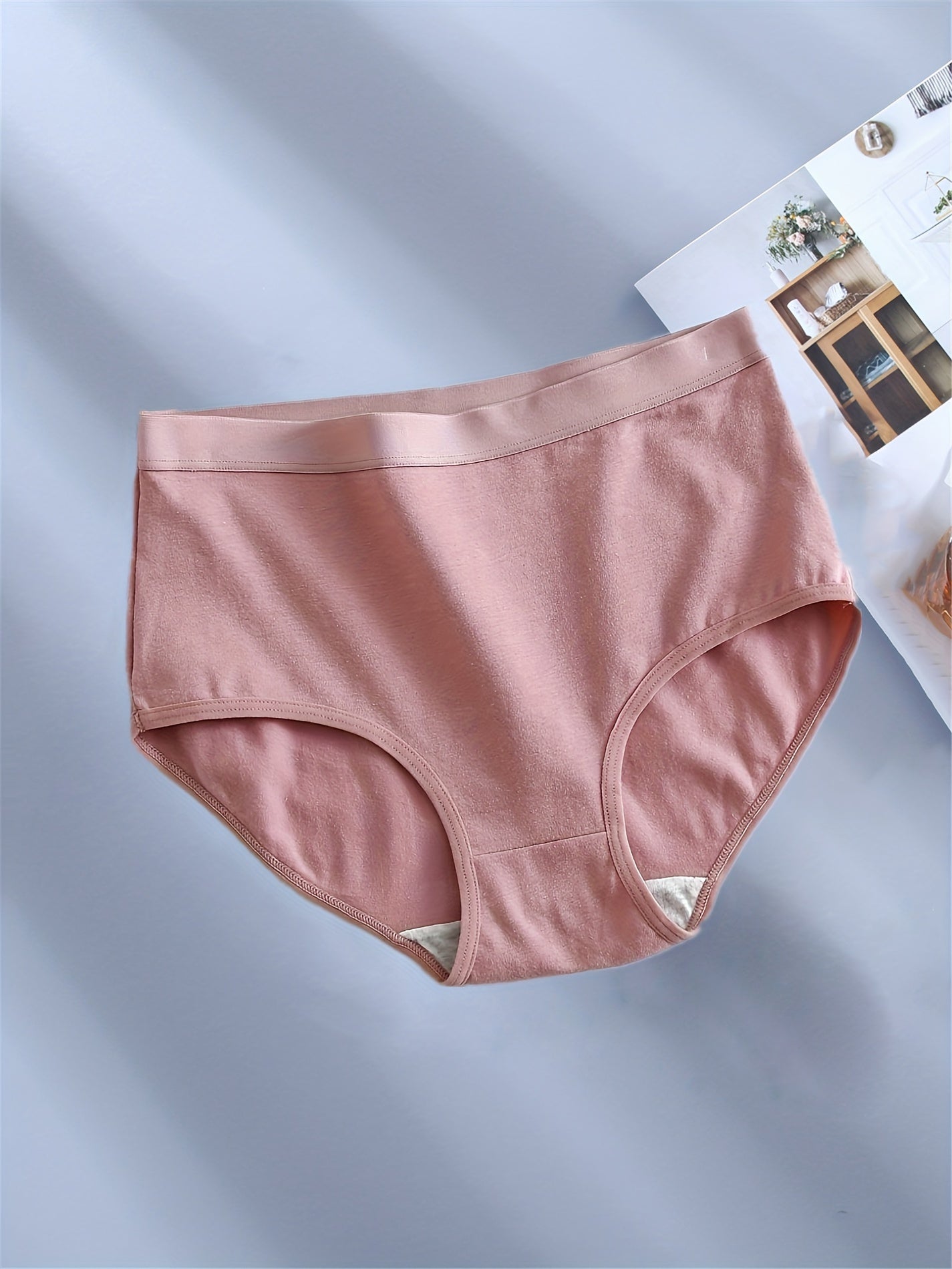 5pcs Comfy Seamless Cotton Briefs – Soft, Breathable, Stretchy Women’s Intimates, Solid Color, Hand Wash, Knit Fabric, No Sheer