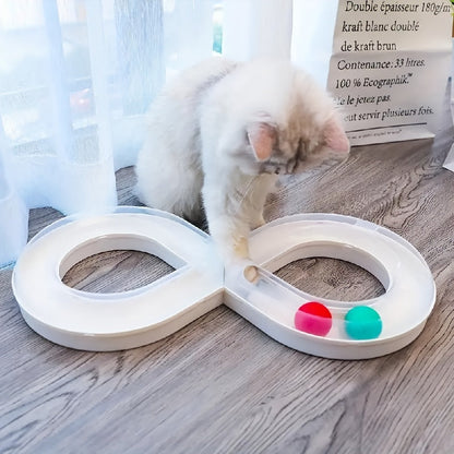 Cat Interactive Turntable Toy - Engaging Track Design for Indoor Play and Kitten Entertainment