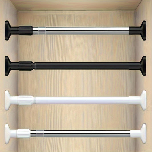 Adjustable Tension Curtain Rod - Heavy-Duty, No-Drill Extendable Rod for Shower, Closet, Window, Towel Rack - Metal and Plastic Home Accessory