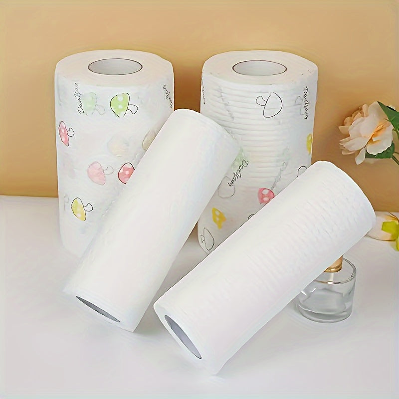 1 Roll (400 Sheets) Lazy Rag - Disposable Kitchen Paper Towel, Washable Wet and Dry Dual-Use Towel, Dishwashing Cloth, Non-Stick Oil Rag, Degreasing Towel, Household Cleaning Rag