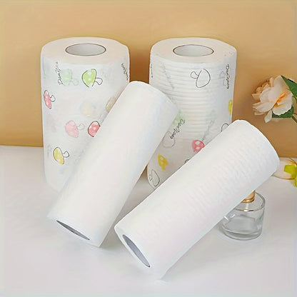 1 Roll (400 Sheets) Lazy Rag - Disposable Kitchen Paper Towel, Washable Wet and Dry Dual-Use Towel, Dishwashing Cloth, Non-Stick Oil Rag, Degreasing Towel, Household Cleaning Rag