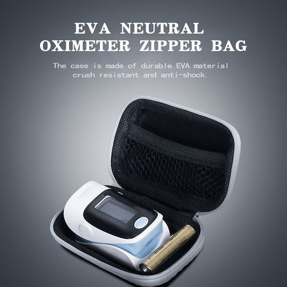 Durable Fingertip Pulse Oximeter Case with Zipper - Portable Protective Carrying Bag for Blood Oxygen Monitor - Ideal for Travel and Daily Use