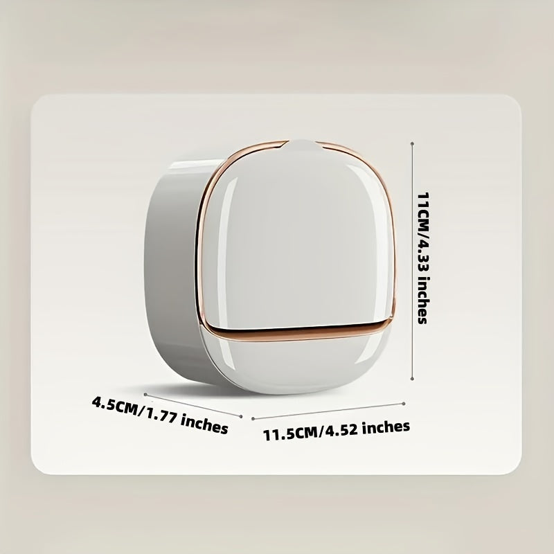 Wall-Mounted Soap Dish with Lid – No Drill, Double-Layer Holder for Bathroom & Kitchen Storage