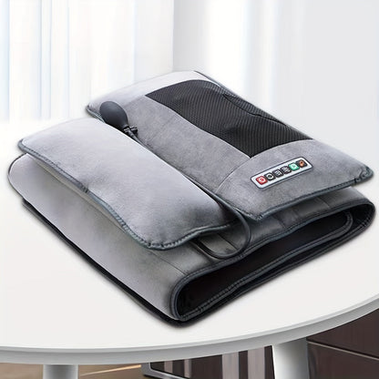 Ultimate Relaxation Massage Mattress – 10-Zone Vibration, Neck Kneading and Hot Waist Compress, Safe 12V Power