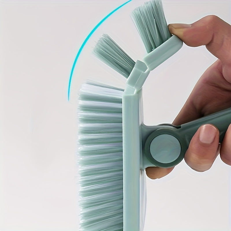 Triangle Floor Brush – Long Handled Hard Bristled Brush for Wall Corners, Ceramic Tiles, and Bathroom Cleaning