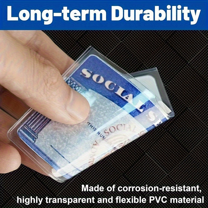 10pcs Premium Transparent Card Protectors - Durable PVC for Social Security, Health Insurance and Credit Cards, Secure Storage