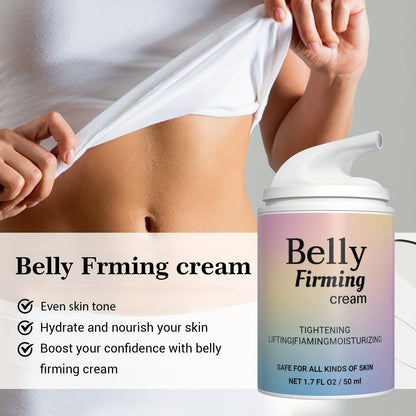 50ml Nourishing Belly Firming Cream – Jojoba Oil and Caffeine Infused – Intense Moisturizer for Firming, Tightening and Lifting Women’s Skin – All-Over Body Massage Cream for Butt, Thighs, Arms