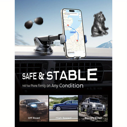 CHGeek Wireless Car Charger - 15W Fast Charging Auto Clamping Phone Mount and Holder, Fits iPhone 15/14/13/12/11 Pro Max Xs, Samsung Galaxy S24/S23/S22/S21/S20/S10+, Black