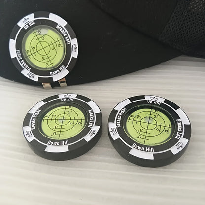 High Precision Aluminum Alloy Golf Green Reader with Hat Clip Ball Marker – Putting Slope Reading Tool and Green Reading Aid for Men and Women Golf Accessories