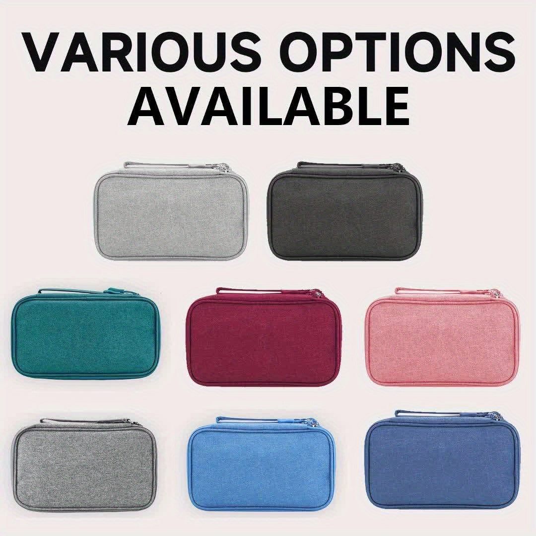 8 Compartment Travel Organizer with Waterproof Pockets - Ideal for Organizing Electronics and Accessories on the Go