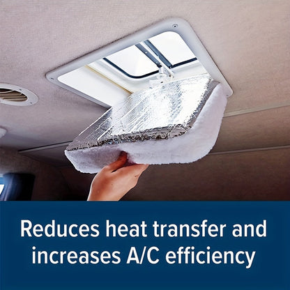 Reflective RV Vent Insulator and Skylight Cover - Durable, Weatherproof, Energy-Saving for 14 x 14 Standard Vents