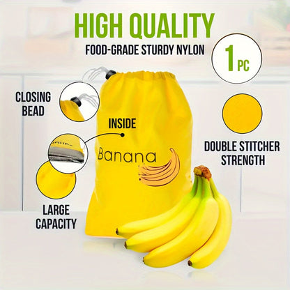 Freshness Keeper Banana Storage Bag - Preserve Freshness, Prevent Ripening, Lightweight, Washable, Durable - Space-Saving Design for Fruits and Vegetables, Easy to Clean