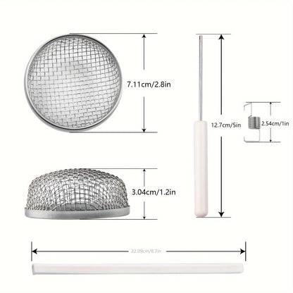 2pcs Stainless Steel RV Furnace Vent Screen with Tool – 2.8” Round Insect-Resistant Mesh for Camper Vents – Outdoor Trailer Accessories