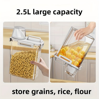 Storage Container – Insect-Proof & Moisture-Proof Sealed Tank with Lid, Portable and Leak-Proof Food Storage Box for Grain, Nuts, Flour and Rice, Kitchen Organizer