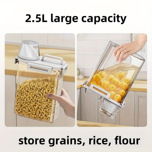 Storage Container – Insect-Proof & Moisture-Proof Sealed Tank with Lid, Portable and Leak-Proof Food Storage Box for Grain, Nuts, Flour and Rice, Kitchen Organizer
