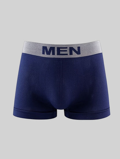 10pcs Men's Boxer Briefs - Breathable Comfy Boxer Trunks with MEN Letter Waistband, Elastic Sports Shorts, Casual Daily Underwear