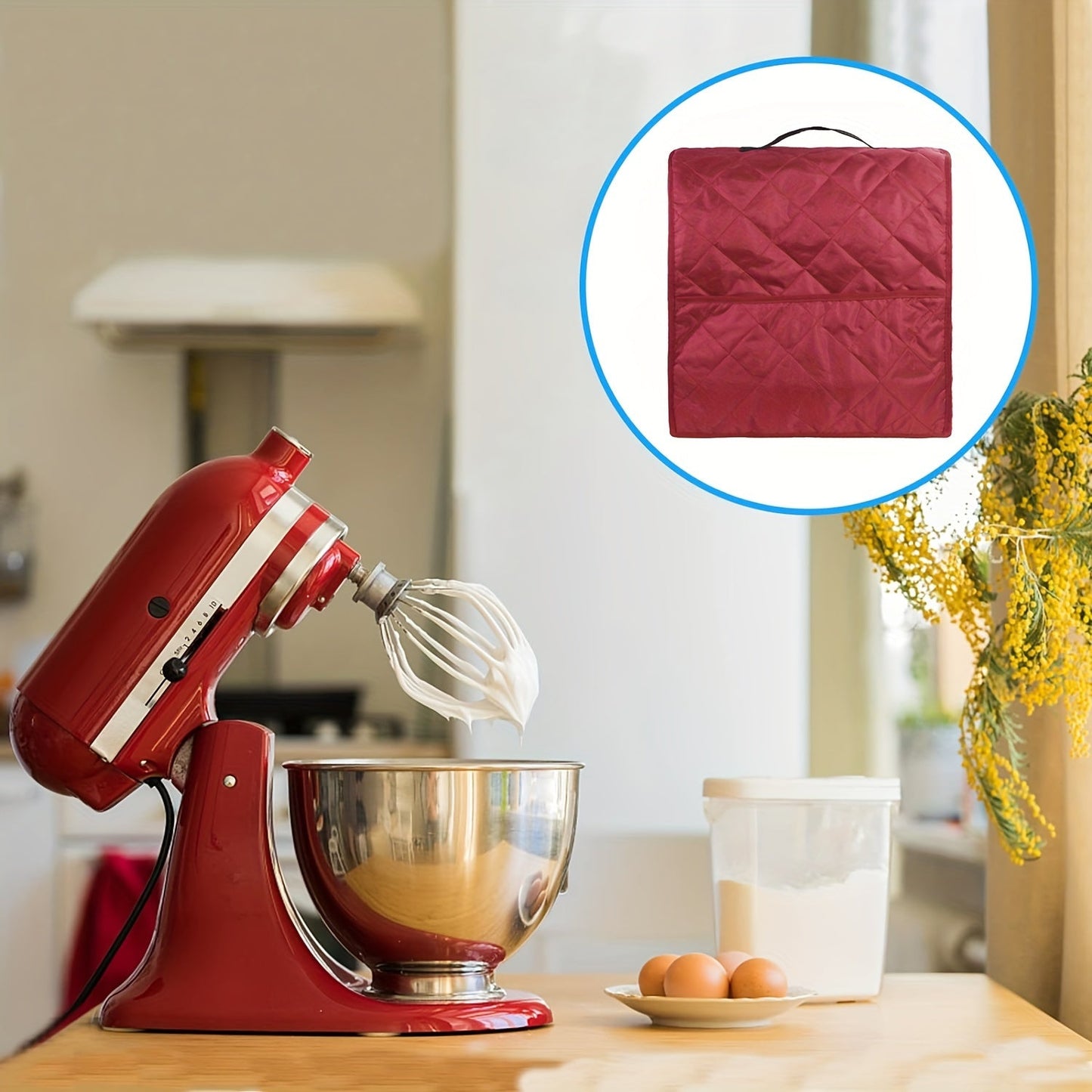 Stand Mixer Cover for KitchenAid - Dust Proof Cover with Accessory Storage Pockets and Handles - Fits All Tilt Head and Bowl Lift Models (4.5-5 Quart)