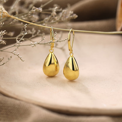 2 Pairs Teardrop Dangle Hoop Earrings for Women - Stainless Steel Hypoallergenic Silver & Gold-Plated, Lightweight Water Drop Leverback Hoops, Fashion Jewelry, Birthday & Holiday Gifts