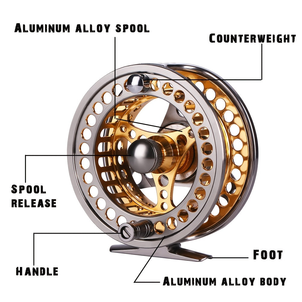 Sougayilang Ultra-Lightweight Fly Fishing Reel – Durable Aluminum Construction with Effortless High-Performance Drag – Ideal for Smooth Angling Adventures