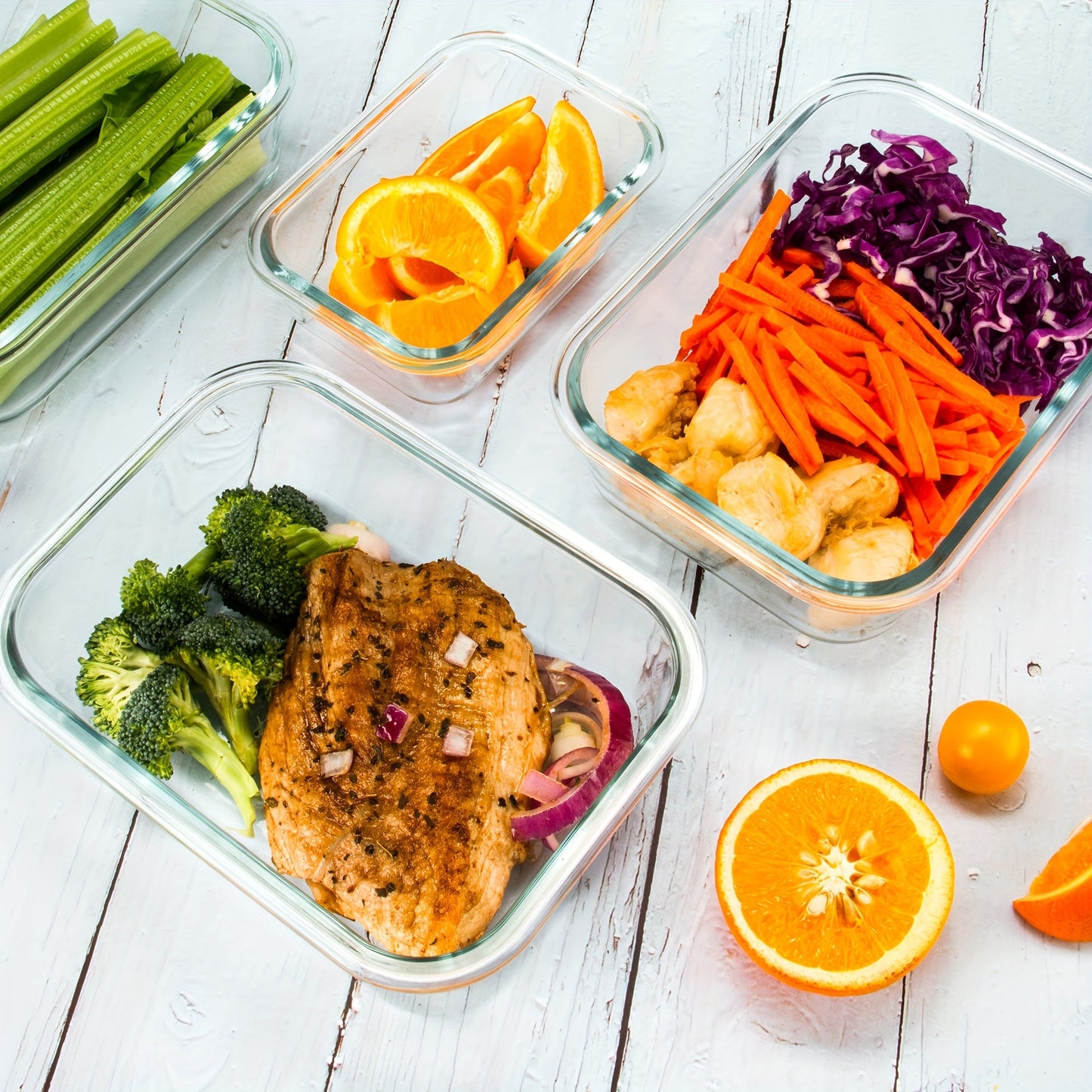 10-Pack Glass Meal Prep Containers Set with Airtight Lids – Durable Food Storage & Glass Lunch Boxes for Home, Kitchen, Office