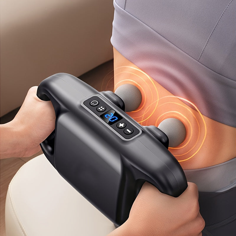 4 Head Handheld Deep Tissue Massager – Professional Equipment for Full Body Relaxation, Foot, Leg, Waist, Back, Neck and More