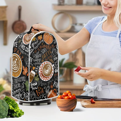 Coffee Style Blender Covers – Washable Kitchen Appliance Dust Cover and Protector – Anti-Splash for Blender, Coffee Maker, Food Processor – Ideal for Coffee Lovers