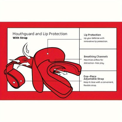 Double Layer Sports Mouthguard with Lanyard – Protection for American Football and Ice Hockey