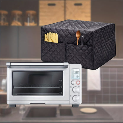 Dustproof Convection Toaster Oven Cover with 2 Accessory Pockets - Protects Stand Smart Oven, Toaster Oven, and Small Kitchen Appliances - Easy Storage and Cleaning