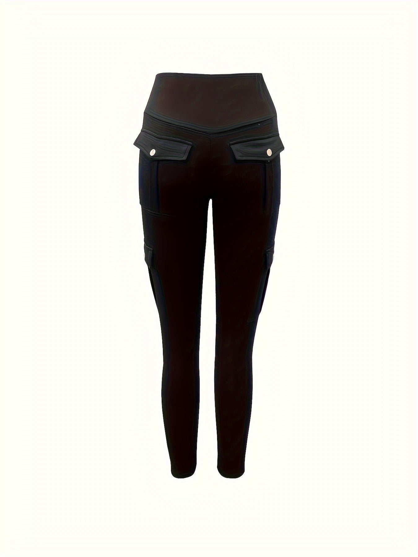High-Waisted Butt Lifting Yoga Leggings - Women's Fall & Winter Activewear with Pockets, Moisture-Wicking, Four-Way Stretch, Breathable - Solid Color, Perfect for Fitness, Running, Outdoor Activities