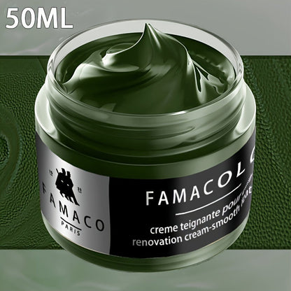 FAMACOL Leather Color Restorer Cream – 1.69oz Black Dye for Leather Repair & Refurbishment, Non-Toxic for Sofa, Shoes, Bags