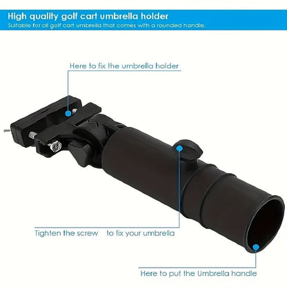 Adjustable Golf Umbrella Holder for Push Cart - Essential Golf Accessories for Weather Protection