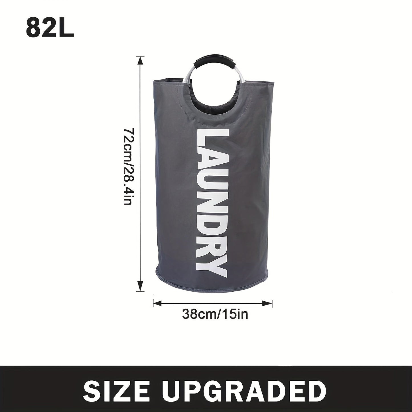 Extra-Large Waterproof Laundry Hamper – 21.66gal/23.78gal Collapsible Basket with Extended Handles, Ideal for Clothes and  Toys, Tall Design for Bedroom and Dorms, Laundry Room Accessories